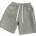 Men's Houndstooth Shorts Casual Loose Sports Five Point Mid Length Trendy Summer Thin Pants_viptrois.com