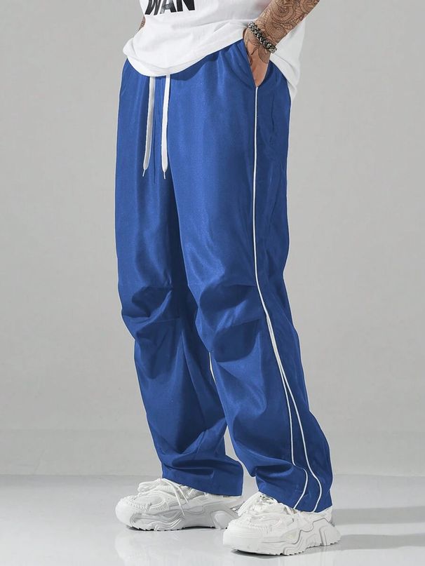 Men's Clothing New High Street Retro Functional Pants In Spring And Summer Men's Sports Casual Pants Loose Straight Pants_viptrois.com