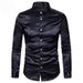 Men's Clothing American Style Shiny Men's Mercerized Cotton Solid Color Drape Long Sleeve Shirt European Size Business Men High Quality Shirt_viptrois.com
