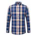 Men's Classic Check Long Sleeve Shirt – 100% Cotton Comfort Slim Fit Casual Shirt With Wrinkle-Resistant Wash_viptrois.com