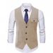 Men's Clothing Fashion Single Breasted Suit Light Business Banquet Evening Dress Vest Top Jacket_viptrois.com