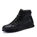 European Warm Series 2025 Sprig Me's Casual High-top Marti Korea Style British Fashio Tredy Leather Boots Versatile Studet Seakers_viptrois.com