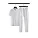 Men's Clothing High End Comfortable Breathable And Refreshing High End Pleated Thin Men's Casual Sports Suit For Summer_viptrois.com