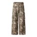 High Cargo Youth Street Loose Multi-Pocket Camouflage Casual Straight-Leg Pants Men_viptrois.com