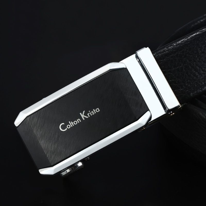 Men's Belts Men's Leather Belt Two Layer Leather Belt Business Casual Automatic Buckle Belt Formal Wear All Match Belt_viptrois.com