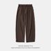 Men's Clothing Three Dimensional Pleated Design Casual Pants Drape All Match Trousers Retro Loose Side Split Trousers_viptrois.com