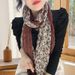 90x180 Cotton Linen Wrinkled Color Block Korean Style For Women Autumn Winter Fashionable Versatile Student Neck Scarf_viptrois.com