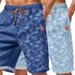 Cross-border European And American New Men's Printed Shorts Loose Beach Pants Large Size Summer Leisure Sports Five-point Pants Tide_viptrois.com