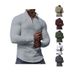 Cross-border Spring And Autumn Checkered Sweatshirt With Stand-up Collar, Half-zip, Long Sleeves, Jacquard Pattern,_viptrois.com