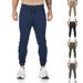 Men's Casual Fitness Jogger Pants - Comfortable Stretchable Polyester Blend Trousers For Gym, Workout & Daily Wear_viptrois.com