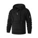 Autumn And Winter Men's Sweatshirt Pocket Design Casual Hooded Arm Zipper Pullover Sweatshirt_viptrois.com