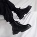 European Warm Series Men's Martin Summer New British Style High-top Leather Shoes Black Mid-top Height-increasing Work Ankle Boots_viptrois.com