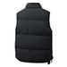 Unisex Stand Collar Vest – Lightweight Winter Puffer Sleeveless Jacket With Zipper & Drawstring (M-4XL, Black/Grey/Cream)_viptrois.com