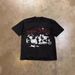 Oversized Dark Themed Printed Loose Short Sleeved T-Shirt 250g Heavyweight Pure Cotton Trendy Brand Men's Clothing Tops for Couples_viptrois.com