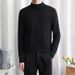 Men's Clothing Half Turtleneck Sweater Men's Autumn Winter Semi-Turtleneck Sweater Slim Fit Knitted Pullover Casual Warm Long Sleeve Top_viptrois.com