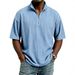 Men's Corduroy Half-Zip Shirt – Stylish Short-Sleeve, Relaxed Fit, Trendy Casual & Smart Look_viptrois.com