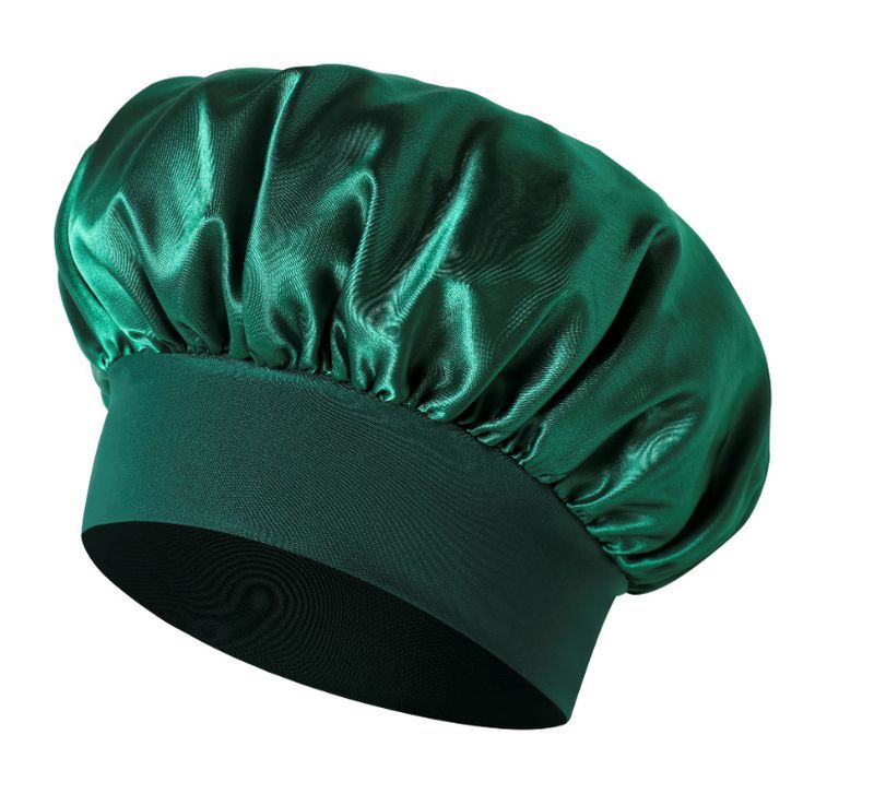 solid Color Wide Brim Elastic Adult Sleeping Men And Women Fashion Hair Care Beauty Shower Satin Chemotherapy Cap_viptrois.com