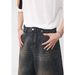 Men's Clothing Loose Wide Leg Retro Distressed Flared Cropped Pants_viptrois.com