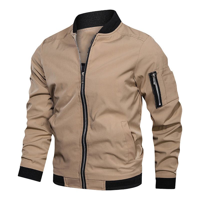 Spring And Autumn Men's Jacket Korean Version Of The Trend Loose Fat Autumn And Winter Casual Baseball Jacket Men_viptrois.com