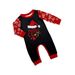 Christmas Santa hat alphabet Snowflake Christmas family suit printed home dress pajamas_viptrois.com