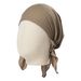 Muslim hat Women's elastic cotton cap triangular hat solid color sleeping cap soft breathable pirate hat headscarf_viptrois.com