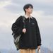 Polo Shirt Sweatshirt Men Spring Autumn Japanese Retro Color Block Turn-down Collar Top Heavyweight College Style Casual_viptrois.com