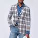 Men's Clothing Spring Tops Business Casual Printed Double Button Suit Jacket Men's Suits Large Size_viptrois.com