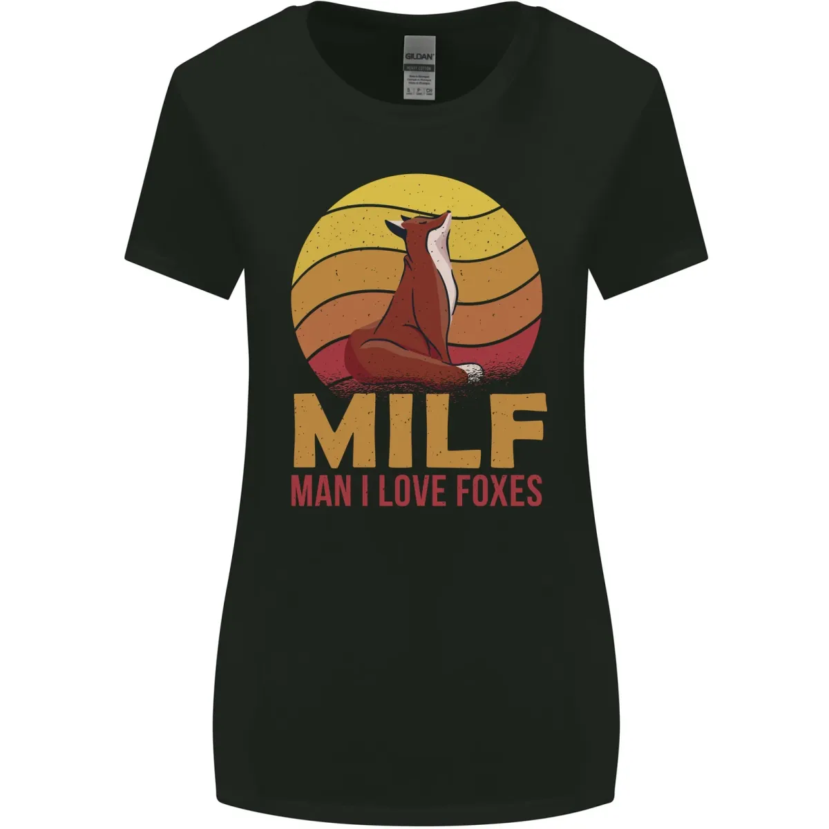 MILF Man I Love Foxes Fox Womens Wider Cut T-Shirt Mens Womens Tees Top_viptrois.com
