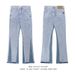Niche Washed And Distressed Patchwork Slimming Micro Flared Jeans, Men's Trendy American Street Casual Pants_viptrois.com