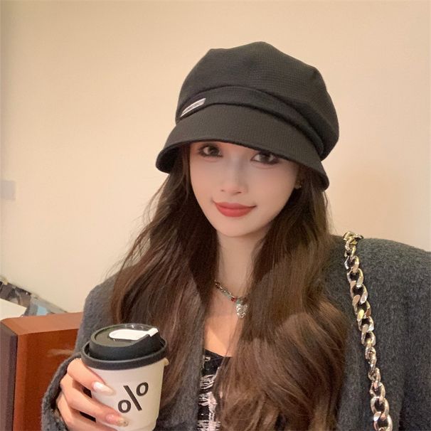 INS For Women Autumn Korean Version Versatile Octagonal Slouchy Beret Artist Big Head Face Slimming Fisherman Hat_viptrois.com