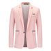 1 Foreign Trade New Men's Loose Single-Breasted Business Suit Plus Size Fashion Casual Cardigan Blazer_viptrois.com