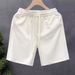 Men's All-Over Star Print Drawstring Shorts 5-Inch Inseam Beach Casual Loose Fit Quick-Dry Summer Shorts_viptrois.com