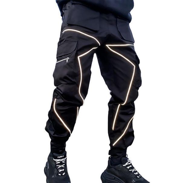 Men's Clothing Casual Pants Black Tapered Leg Loose Pants Straight Ins Trend_viptrois.com