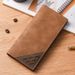 Men's Bags Frosted Retro Men's Long Wallet Stitching Contrast Color Men's Wallet Multi Card Slots Wallet Casual Suit Bag Long Wallet_viptrois.com