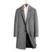 Men's Clothing Medium Length Wool Coat, Suit Collar, Casual Woolen Coat, Men's Jacket, Large Size, Cotton And Thickened Coat_viptrois.com