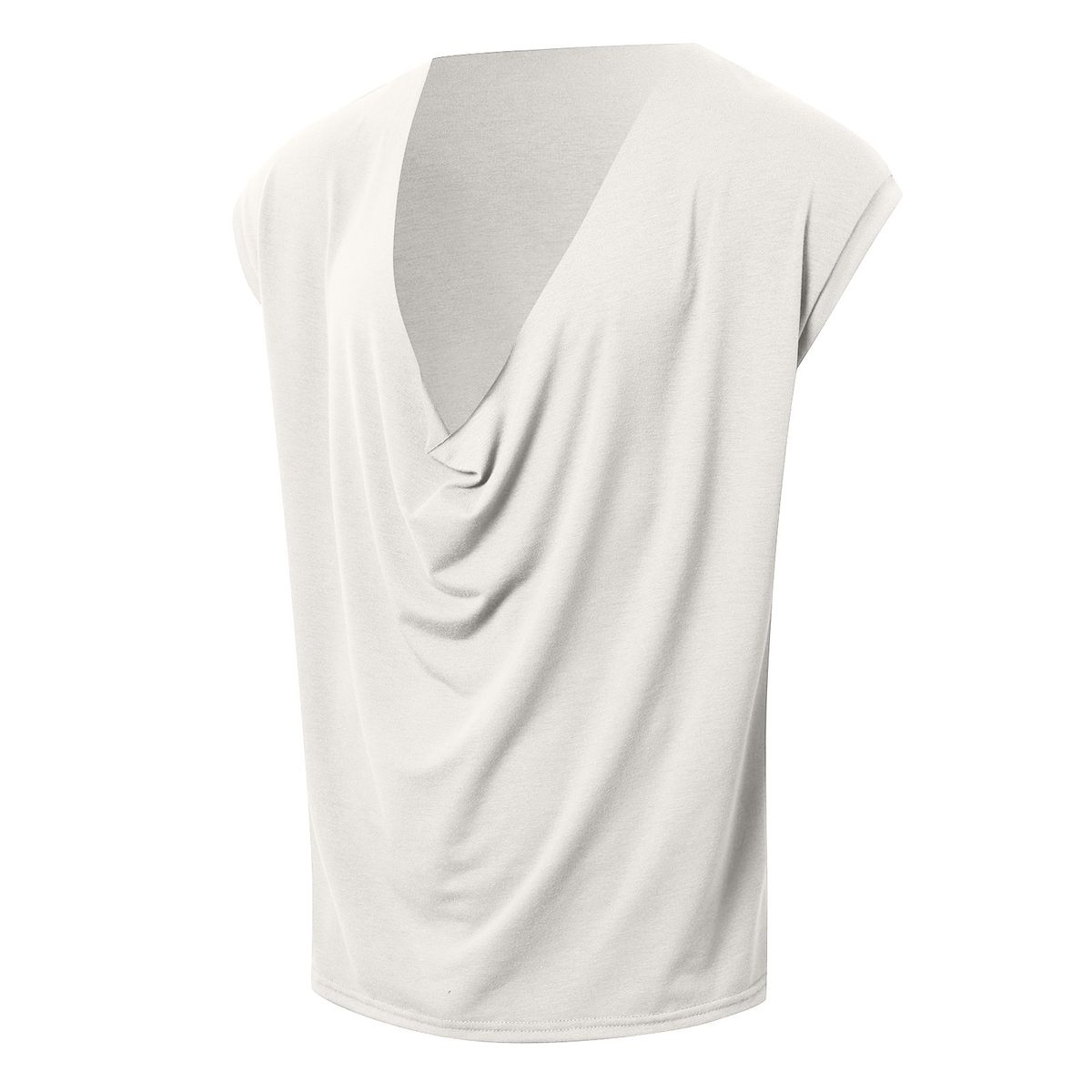 Men's Clothing Solid Color Sleeveless Sports V Neck Bottoming Shirt Wide Shoulder Solid Color Swing Collar Vest_viptrois.com