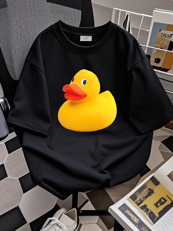 Rubber Duck T-Shirt Ducky Realistic Bath Toy Tee - MANY COLORS Stretched Breathable Stylish Homme Top For Everyday Wear Graphic Comfortable Soft_viptrois.com