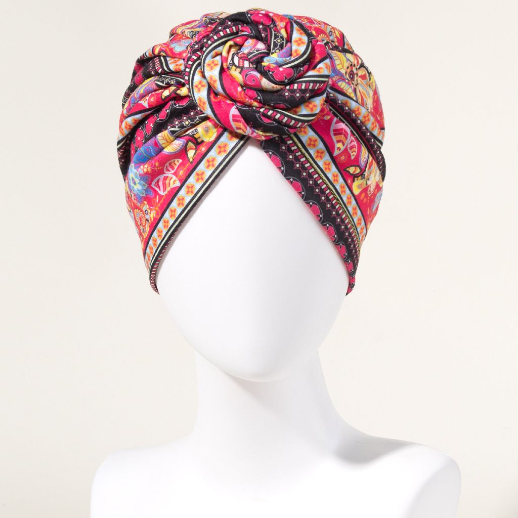 Popular Donut Turban Hat Ball Swirl Flower Hat Ethnic Style Turban Hat_viptrois.com