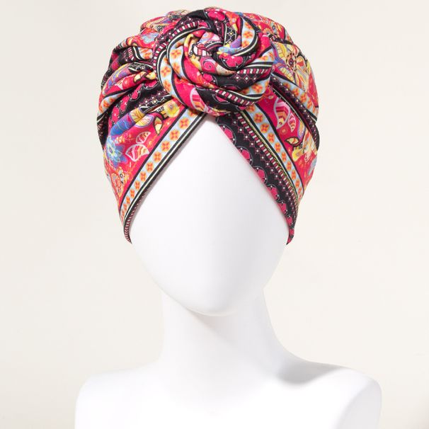 Popular Donut Turban Hat Ball Swirl Flower Hat Ethnic Style Turban Hat_viptrois.com