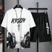 Men's Clothing Shirts And Shorts Short Sleeved Shorts Suits Large Size Fashion Trend Ink Painting National Style Tops_viptrois.com