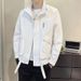 White Coat Men's Autumn Trend Loose Spring And Autumn Men's Jacket 2025 New Autumn Youth Tooling Gown_viptrois.com
