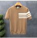 Men's Clothing Pullover Thin Short Sleeved T Shirt Advanced Round Neck Thin Knitted Sweater Half Sleeve_viptrois.com