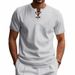 Men's New T-shirt Waffle Breathable Simple Light Luxury Casual Men's Short-sleeved Tops_viptrois.com