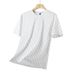 Men's Ice Silk Plus Size Short-Sleeved T-Shirt Round Neck Clothing Trend Ice Sense Print Short-Sleeved Breathable Top_viptrois.com