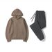 Men's Clothing Classic Zipper Cardigan Trendy Plus Velvet Sweater Suit Drawstring Hooded Customizable Print Two Piece Suit_viptrois.com