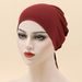 Modal Mercerized Cotton Elastic Base Cap Headscarf Chemotherapy Cap Simple Win Hat_viptrois.com