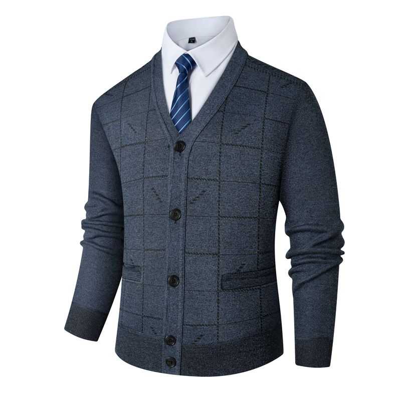 Men’s Polar Fleece & Velvet Thickened Cardigan – Winter Warm Sweater For Casual & Outdoor (Light Gray/Dark Gray/Khaki/Blue, L-3XL)_viptrois.com