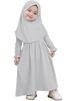 Kids’Clothing Girls Spring And Autumn Style Solid Color Long Sleeve Dress Long Skirt + Headscarf Two Piece Children's Clothing Skirt Ins_viptrois.com