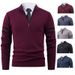 Pure 2025 Foreign Trade High-Quality Autumn Winter New Men's Thickened Half-Zip Sweater Jacquard Knitwear_viptrois.com