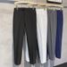 Men's Straight Leg Slim Fit Casual Trousers Elastic Waistband On Both Sides Spring Autumn_viptrois.com